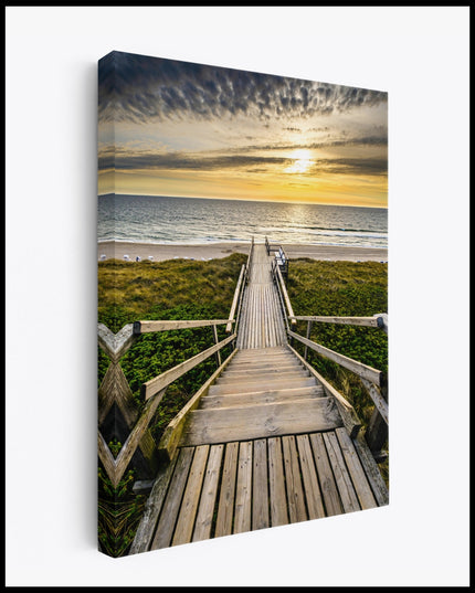 Wooden Walkway to the Beach Canvas