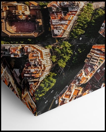 Barcelona Urban Architecture Aerial Photo Canvas