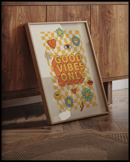 Good Vibes Only Retro Poster