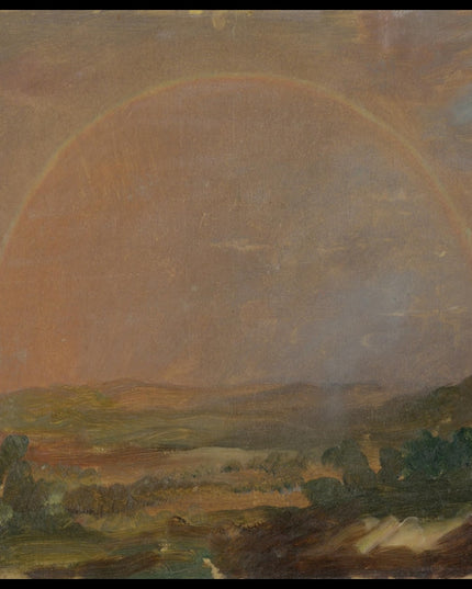 Rainbow over a hilly Landscape