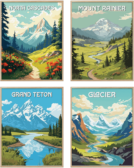 Nationalparks Poster Set