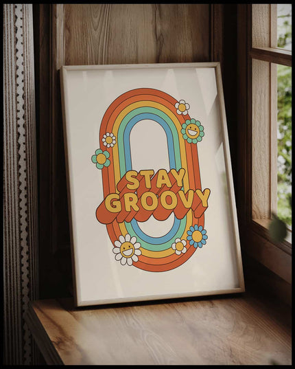 Stay Groovy Retro Poster